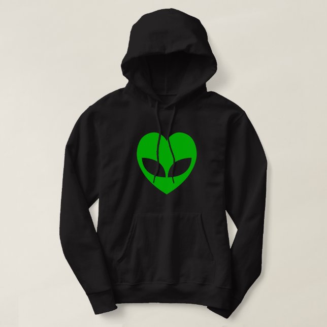 Alien Kärlek Heart Sweatshirt (Design framsida)