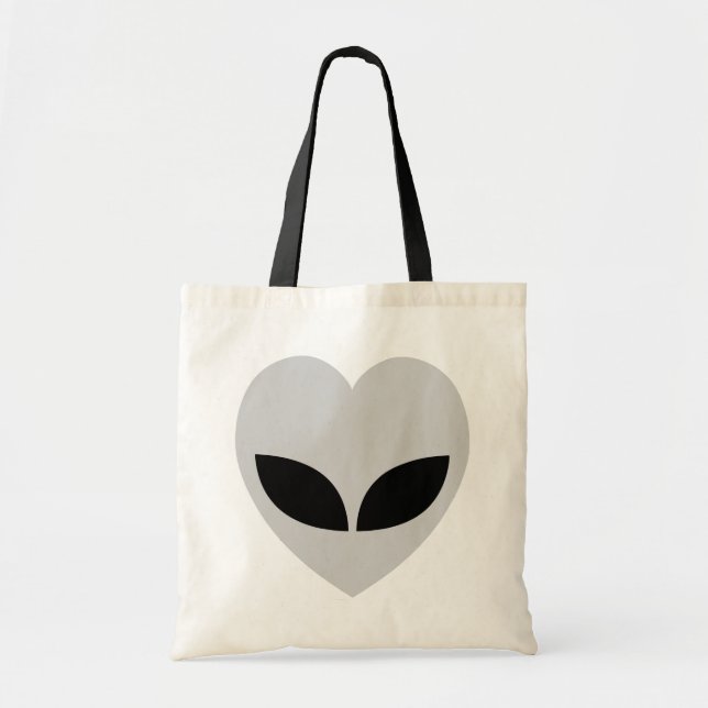 Alien Kärlek Heart Tote Bag Tygkasse (Framsidan)