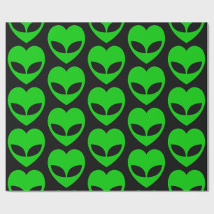 Alien Kärlek Heart Wrapping Papper Presentpapper