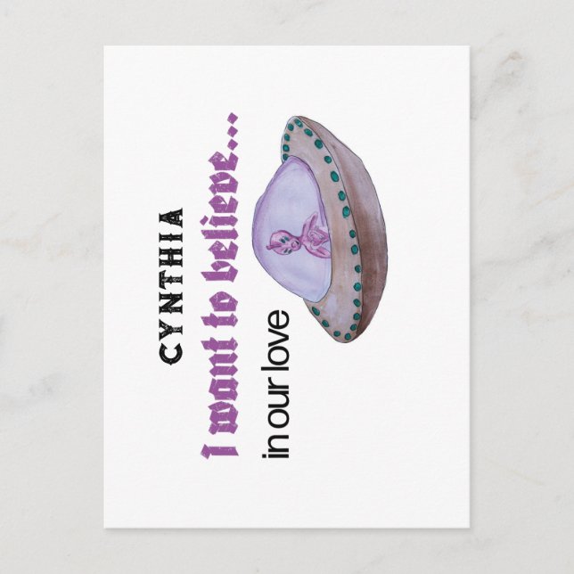 Alien kärlek valentine vykort (Framsida)