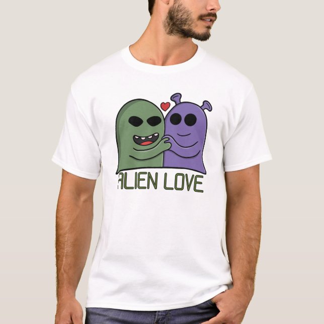Alien Kärleks Duo T Shirt (Framsida)