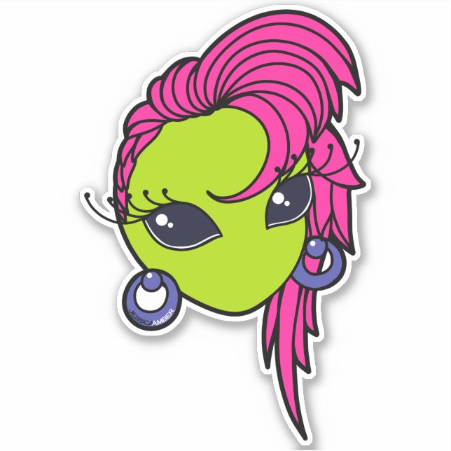 Alien Kiss-Clicker, 80-årsjubileum Klistermärken (Framsida)