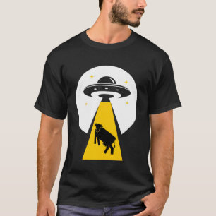Alien ko-bortförande UFO-rymdskepp T Shirt