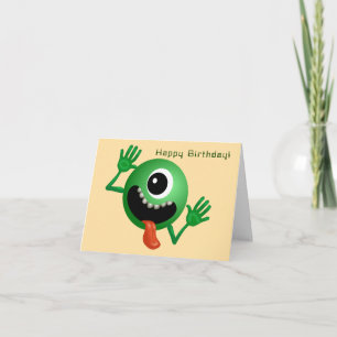 Alien Kommer till födelsedagen Kort