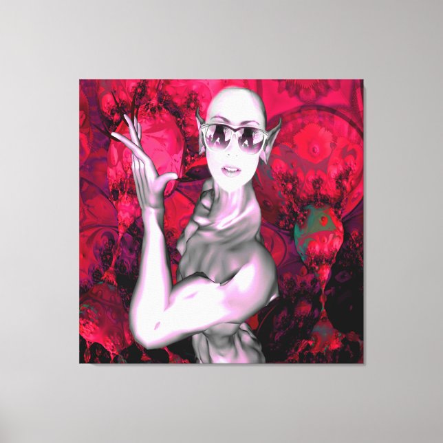 Alien-kontakt Canvastryck (Framsida)