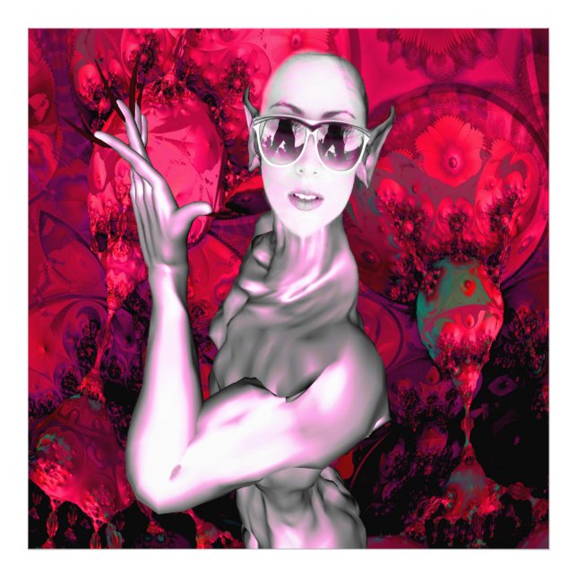 Alien-kontakt Fototryck (Framsidan)