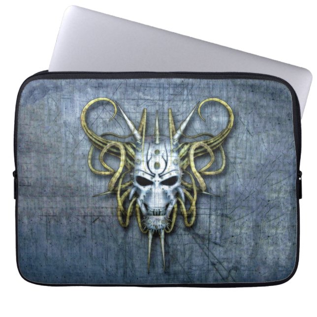Alien Krig Mask Laptop Fodral (Framsidan)