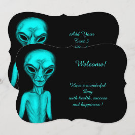 Alien, lägg till din textinbjudan inbjudningar
