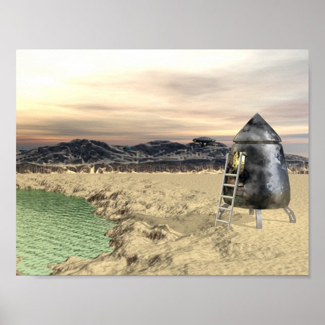 Alien Lander Poster (Framsidan)