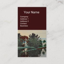 ALIEN LANDSCAPE,TRÄD LAGOON HYPERION Sci Fi Brown Visitkort