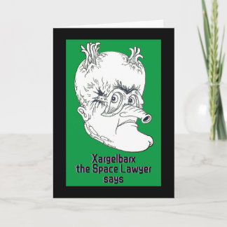 Alien Lawyer Pun DIVORCE-kort Kort