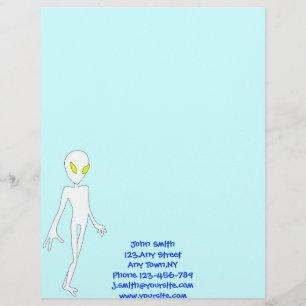 Alien Letterhead-mall Brevhuvud