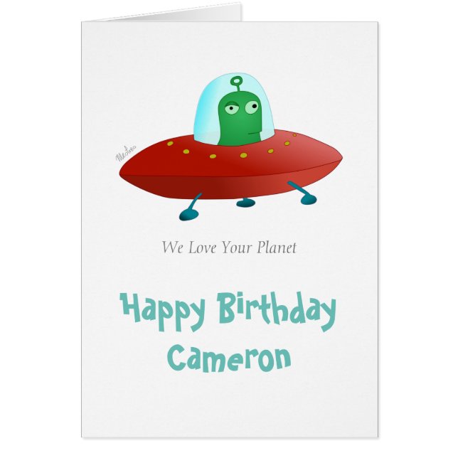 Alien Life Hälsningskort (Framsidan)