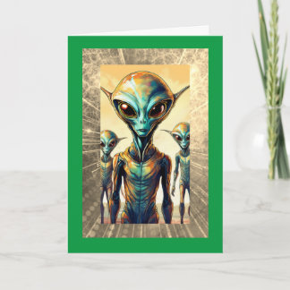 Alien Life med 40,5 x 7-tums veckors födelsedagsko Kort