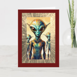 Alien Life med 60,5 x 7-tums veckors födelsedagsko Kort