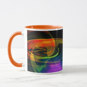 Alien liggande regnbåge, Abstrakt Mugg