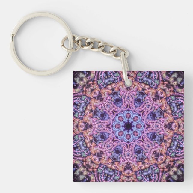 Alien Lila Psychedelic Kaleidoscopic Mandala (Framsidan)
