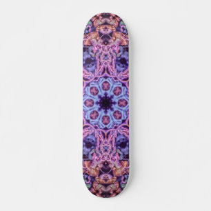Alien Lila Psychedelic Kaleidoscopic Mandala Mini Skateboard Bräda 18,5 Cm