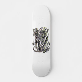 Alien limbo bläck art mini skateboard bräda 18,5 cm