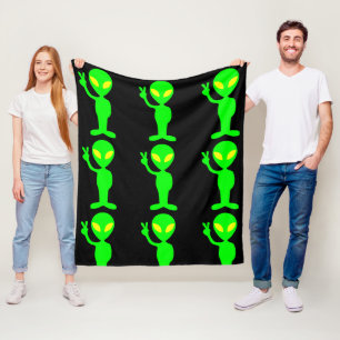 ALIEN LITTLE GRÖNT MAN BLANKET FLEECEFILT
