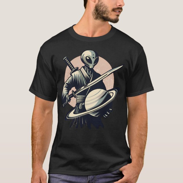 Alien Lovertrendy Ufo Shirt Retro Alien Friends Gr T (Framsida)