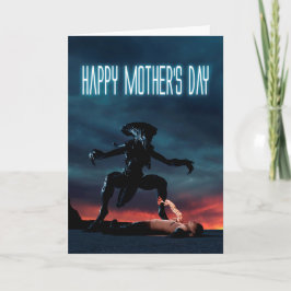 Alien Lycklig Mors dag-kort Kort
