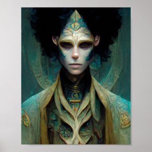 Alien Man Sci-Fi Art Poster