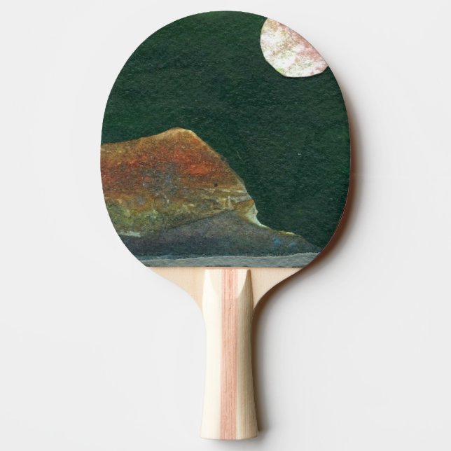 "Alien Måne #3" Ping Pong Paddle Pingisracket (Baksidan)
