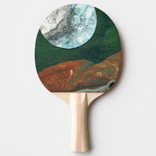 "Alien Måne #4" Ping Pong Paddle Pingisracket