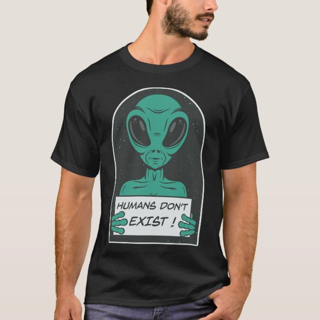 Alien | Människan finns inte T Shirt (Framsida)