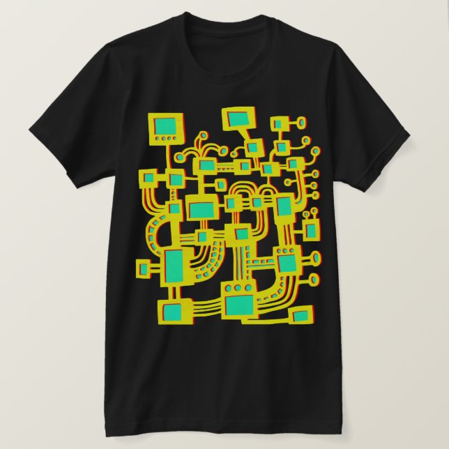 Alien Maskin - Färg Tee (Design framsida)
