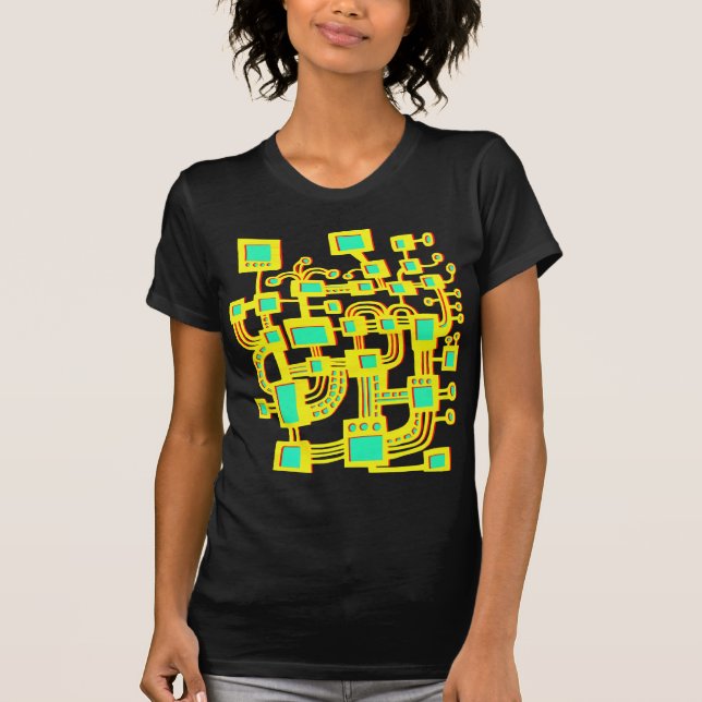 Alien Maskin - Färg Tee Shirt (Framsida)