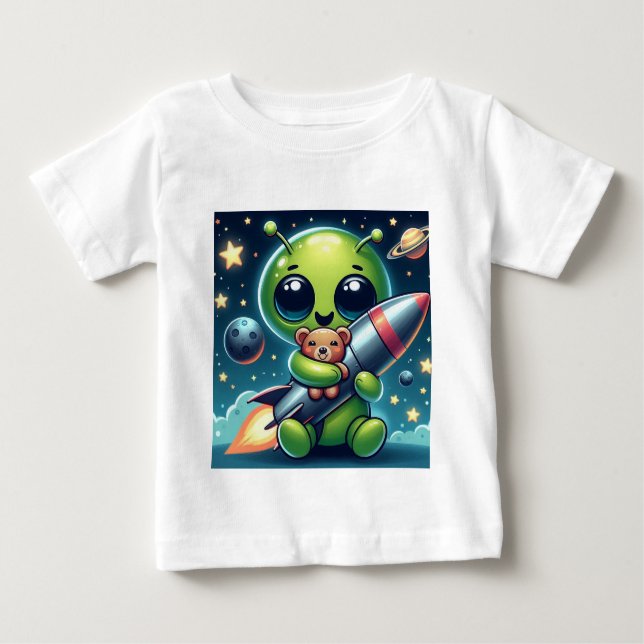 ALIEN MED EN ROCKET T SHIRT (Framsida)