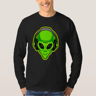 Alien med hörlurar är Redot T Shirt