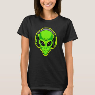 Alien med hörlurar är Redot T Shirt