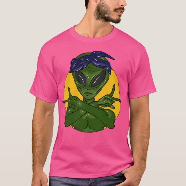 Alien med huvudduk t shirt (Framsida)