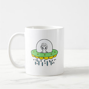 Alien med pompadour kaffemugg