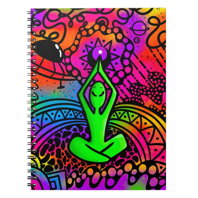 Alien Meditation Anteckningsbok (Framsidan)