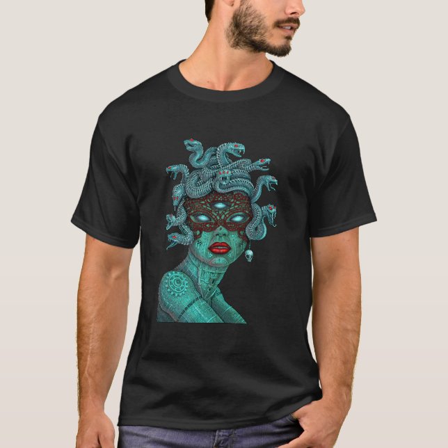 Alien Medusa Emek T Shirt (Framsida)