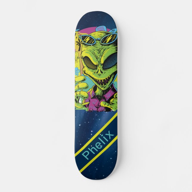 Alien Mini Skateboard Bräda 18,5 Cm (Framsida)