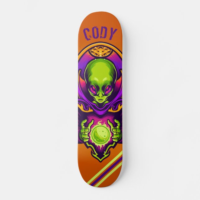 Alien Mini Skateboard Bräda 18,5 Cm (Framsida)