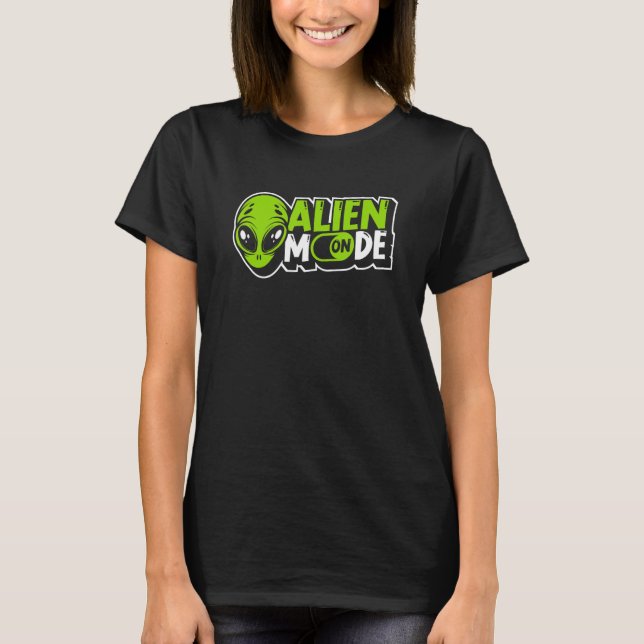 Alien Mode på Alien Ufo Conspiracy Alien T Shirt (Framsida)