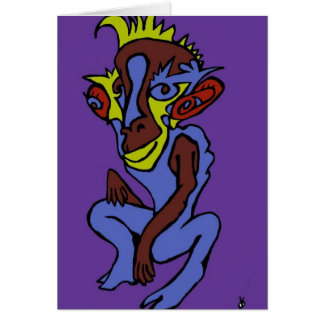 Alien Monkey Hälsningskort