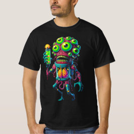 Alien Monster Creatie met Elektrisch Testbuis T Shirt