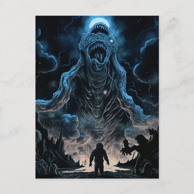 Alien Monster CreatrorArt-vykort Vykort (Framsida)