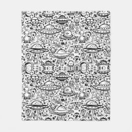 Alien Mönster Fleecefilt