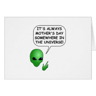 Alien Mors dag Hälsningskort
