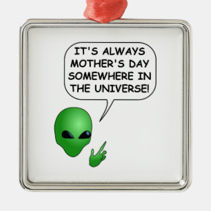Alien Mors dag Julgransprydnad Metall