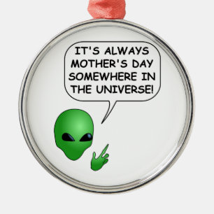 Alien Mors dag Julgransprydnad Metall