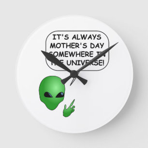 Alien Mors dag Rund Klocka